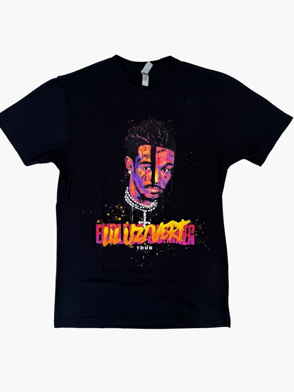 Lil Uzi Vert Endless Summer Tour T-Shirt Black Graphic Tee Y2K Streetwear Size S